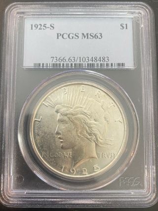 C13026 - 1925 - S Peace Dollar Pcgs Ms63
