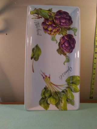 Sur La Table Large Rectangular Serving Platter 17 " X 8.  5 " Hand Painted From Italy