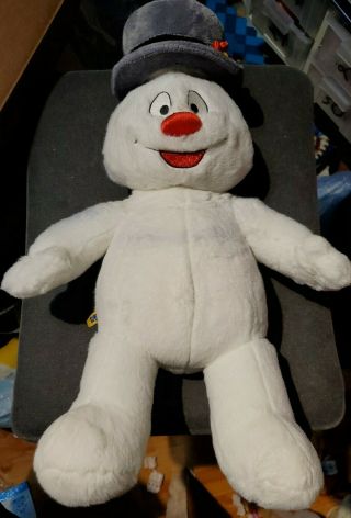 Frosty The Snowman Build A Bear Plush W/ Light Up Hat Cheeks Light Up Sound 20 "