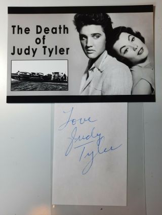 Judy Tyler " Elvis Co - Star Jailhouse Rock " Authentic Autograph W/coa And Photo