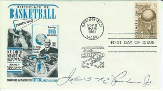 Basketball Hall Fame 1961 Fdc Signed John Mclendon North Carolina College Negroe