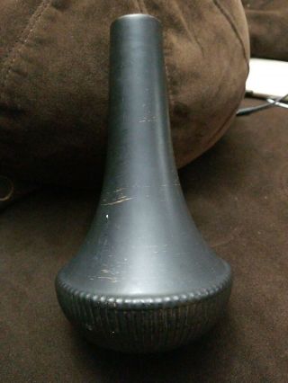 Vtg Mccoy Pottery Matte Black Floraline 400 9.  25 Inch Ceramic Vase Xlnt