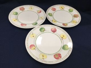 Set Of 3 Royal Stafford Apple 11 " Dinner Plate