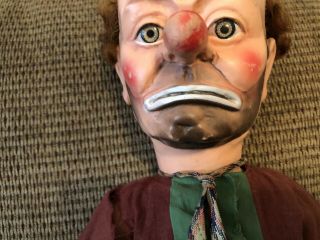 1950’s Emmett Kelly’s Willie The Clown Doll 21” With Tag & Clothes