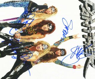 Steel Panther autographed gig poster Lexxi Foxx,  Michael Starr,  Satchel 2