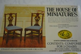 House Of Miniature Straight Leg Chippendale Chair No.  40028 Scale 1:12
