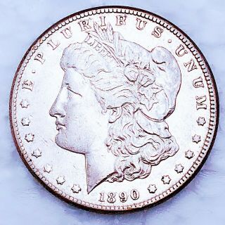 1890 - Cc Carson City Rare Date Au,  Morgan Silver Dollar 90 Silver $1 Coin Sk904