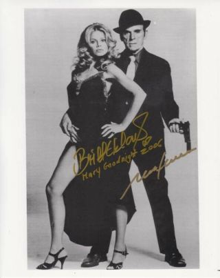 Marc Lawrence (,) & Britt Ekland 007 James Bond Cast Double Autograph Tmwtgg Rar