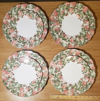 Set Of 4 Nikko Fine Tableware 10 3/4 " Dinner Plates Precious Japan Floral