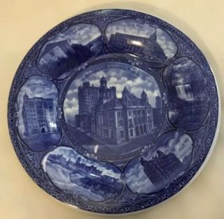 Vintage Rowland & Marsellus Staffordshire Flow Blue Plate Minneapolis,  Minn 10”