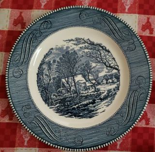 Vintage Currier and Ives Royal China Set of 6 10 