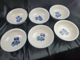 Blue Flowers Pfaltzgraff Yorktowne Set Of 6 Soup Cereal Bowls 600