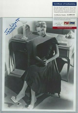 Jane Wyatt Autographed 8x10 Photo Psa Hollywood Tv Actress Father Knows Best