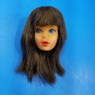 Brunette Dramatic Living Barbie Doll 1116 Head Only - Vintage 1970 