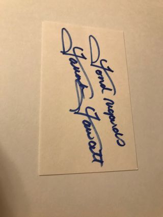 Farrah Fawcett Charlie’s Angels 3x5 Signed Card Autograph Signature