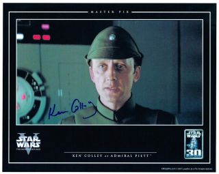Kenneth Ken Colley Signed Star Wars The Empire Strikes Back 8x10 Closeup W/