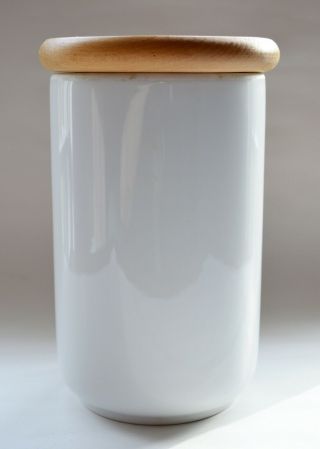 Evesham Gold 6” Storage Jar & Wood Lid Royal Worcester Fine Porcelain England 3