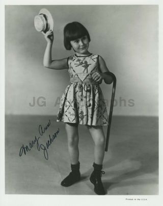 Mary Ann Jackson - Child Actress: " Our Gang " - Signed 8x10 Photograph