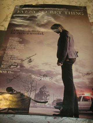 Every Secret Thing Signed Movie Poster - Diane Lane & Other Cast And Producer
