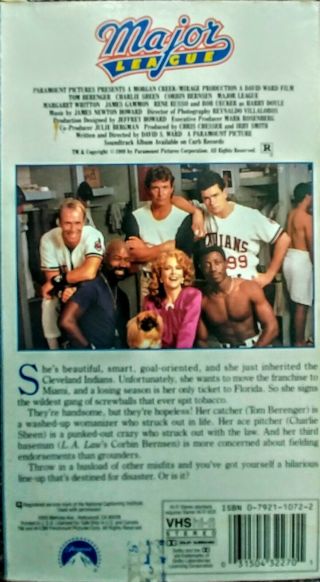 Major League/Charlie Sheen & Tom Berenger hand - signed/autographed VHS 2