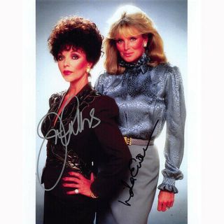 Joan Collins & Linda Evans - Dynasty (61319) - Autographed In Person 8x10 W/