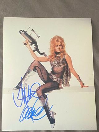 Jane Fonda Barbarella Actress Signed 8x10 Sexy Photo With