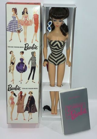 1993 Mattel Barbie 35th Anniversary Bathing Suit Brunette Doll W/ Box