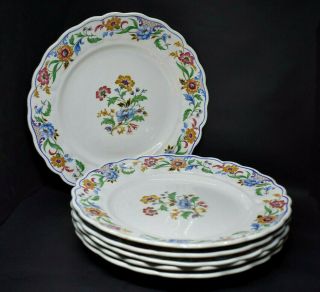 Grindley Floral Dinner Plates Set Of 6 Marlborough Royal Petal Savoy Vintage