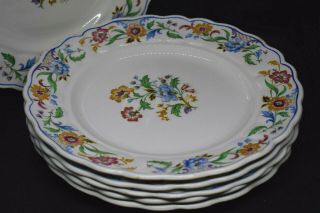 Grindley Floral Dinner Plates Set of 6 Marlborough Royal Petal Savoy Vintage 2