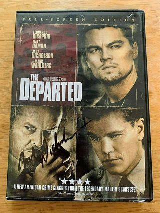 Jack Nicholson Autographed " The Departed " Full Screen Edit Dvd Signed In Person