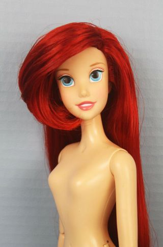 Disney Singing Princess Ariel Little Mermaid Jointed Doll 16 " Nude Ooak Or Play