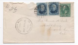 1880s Us Cover With Two 5 Cent Blue Taylors With Duncan 