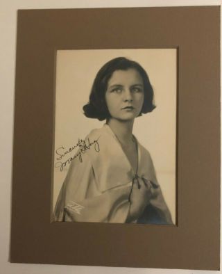 Mary Hay Autograph Photo Vintage Actress Hand Signed Ziegfeld Girl Nr Silent