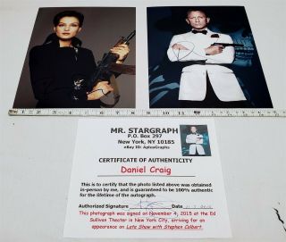 Authentic Signed 8x10 James Bond Photos - Daniel Craig & Famke Janssen