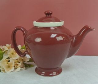 Vintage Mccormick Tea Pot Teapot Burgundy Tea Strainer Insert Baltimore Md Usa