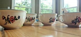 Set Of (4) Villeroy & Boch China Porcelain Coffee Cups Mugs Set White Cream