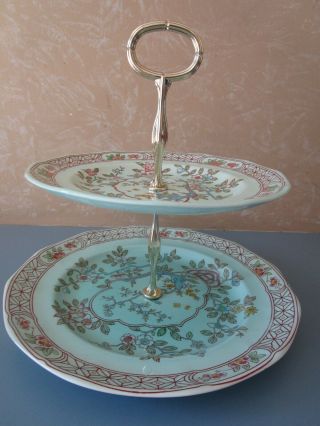 Adams Singapore Bird Plate Serving Platter 2 Tier / Use with One plate or 2 2