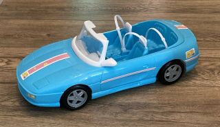 Barbie Convertible Blue 4 - Seater Sports Car Mattel 1996