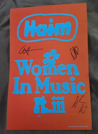 Haim Signed Women In Music Pt Iii Poster - Indie Record Store Exclusive 11x17