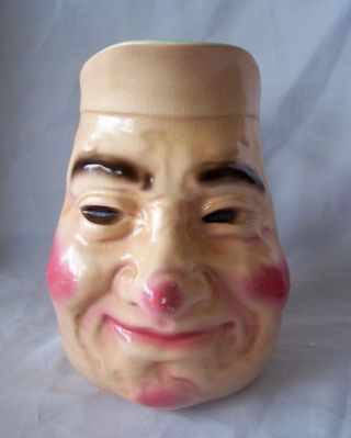 Old S F & Co England Majolica Pottery Face Jug