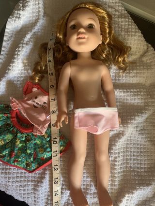 American Girl 15 Inch Doll Outfit Strawberry Hair Freckles Green Eyes