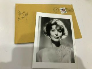 Loretta Young Signed/autographed 5x7 Photo Actress Vintage Black And White