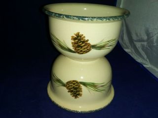 2 - Home & Garden Party Northwoods (pinecone) Soup/cereal Bowls Cond.