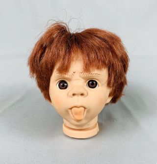 Vinyl Doll Parts,  Rooted Hair,  Lower Legs,  Forearms,  3 " Head " Mad Vinyl Boy Doll