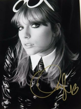 Taylor Swift Signed Black And White Photo