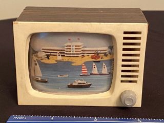 Vintage German Dollhouse Television (see My Other For Matching Items)