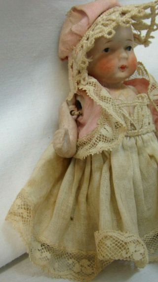 ANTIQUE NIPPON SMALL BISQUE DOLL and clothes 3