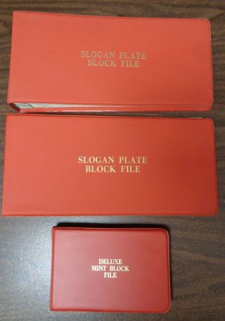 Harco Cohn Slogan Plate Block File Stamp Album X 2 &deluxe Block File Album