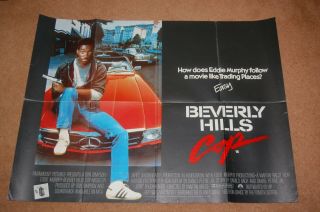 Eddie Murphy As Axel Foley In Beverly Hills Cop (1984) - Orig.  Uk Quad Poster