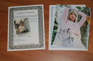 Taylor Swift Photograph Signed 8 X 10 & Polariod Signed 3 Each Has